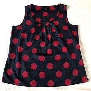 Talbots satin polka dot tank